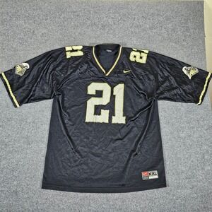 VTG Nike Red Team Tag Purdue Boilermakers #21 Football Jersey Black Sz XXL Flaws